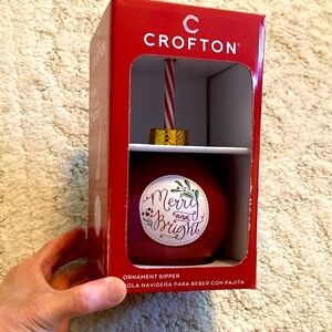 NWT Croton Festive Red Ornament Sipper